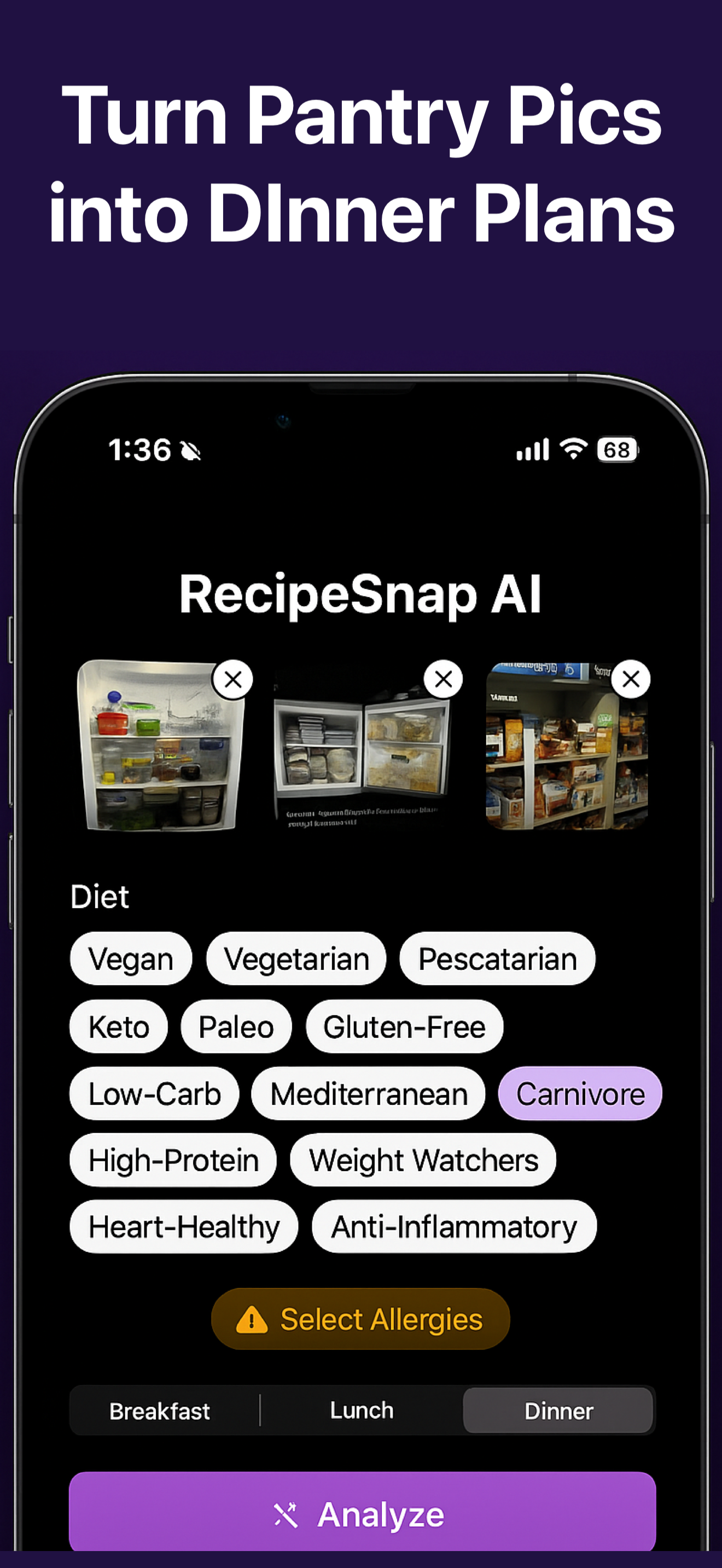 Turn Pantry Pics into Dinner Plans